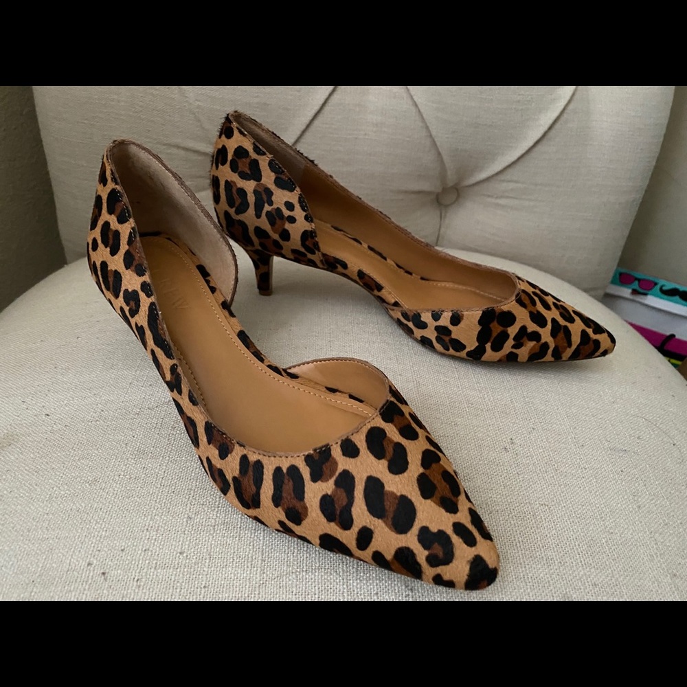 JCrew size 6 Calf Hair Kitten Heels